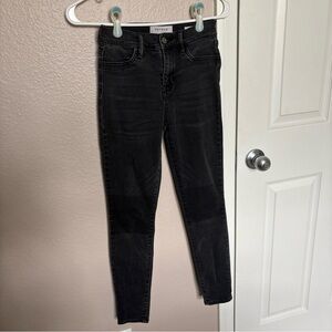 PacSun High Rise Ankle Jegging Black Jeans Size 24 Super Stretch Grunge Indie